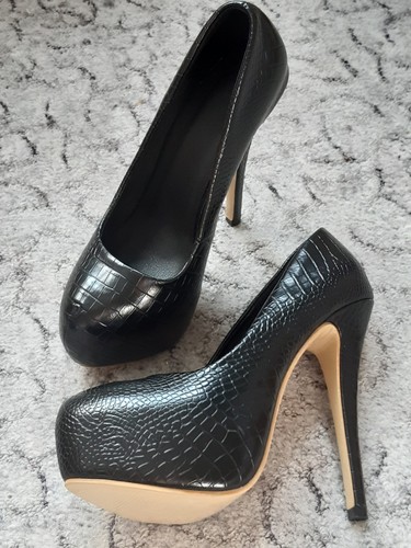 Edle schwarze pumps - schwarze, mit